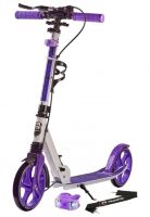 Двоколісний дитячий самокат Maraton RIDER з ручним гальмом та амортизатором, фіолетовий для дівчинки