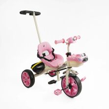 Дитячий триколісний велосипед "Best Trike" BS-70225 з батьківською ручкою українське озвучування рожевий