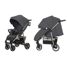 Прогулянкова дитяча коляска CARRELLO Echo CRL-8508 Midnight Gray з дощовиком / темно-сіра