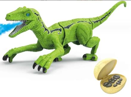 Інтерактивний динозавр на радіокеруванні K26 з парогенератором, звуковими та світловими ефектами.Салатовий