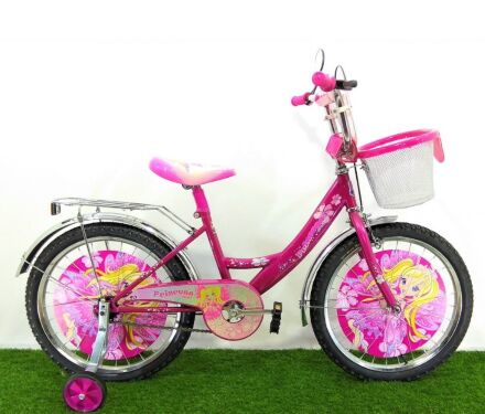 Дитячий двоколісний велосипед Mustang Принцеса 20 дюймів рожевий з кошиком