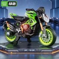 Дитячий електро мотоцикл M 5827EL-5 електромобіль Ducati 800, шкіряне сидіння, 2 мотори, зелений