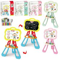 Дитячий Пластиковий мольберт 050-13-4-5 двостороння дошка з аксесуарами / 32 предмета / 3 кольори**