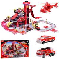 Дитячий ігровий набір Гараж Парковка 660-A1 Автопаркінг "Пожежна станція" з машинками та аксесуарами