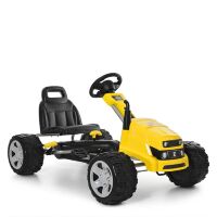 Дитячий педальний карт на Єва колесах Bambi M 4118-6 жовтий**