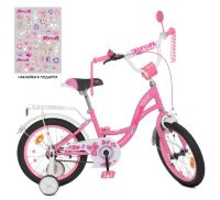 Дитячий двоколісний велосипед PROFI Y1621 Butterfly для дівчинки / колеса 16д / рожевий**