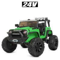 Дитячий двомісний електромобіль машина джип квадроцикл баггі Bambi Racer M 4296EBLR-5(24V) зелений**