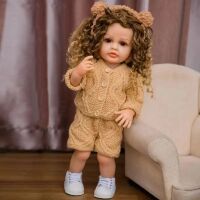 Вінілова лялька ручної роботи музична Reborn 60 Doll зі справжнім волоссям (музичний чіп, видає звуки)