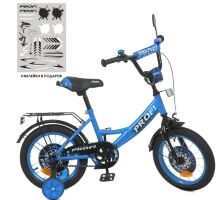 Дитячий велосипед колеса 14 дюймів PROFI Original boy XD1444 синьо-чорний