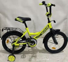 Двоколісний дитячий велосипед 16 дюймів CORSO MAXIS-16845 з доповнить. колесами і дзвіночком / жовтий