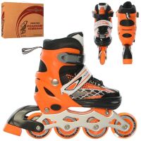 Розсувні дитячі ролики PROFI A 4140-S-OR алюмінієва рама/розмір 31-34 устілка 18.5 cм/помаранчеві