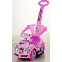 Каталка-Толокар з батьківською ручкою HZ 558 W-8, рожева