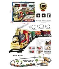 Залізниця 6678-15 "Rail King" з підсвічуванням звуком та парогенератором. У комплекті 4 вагони