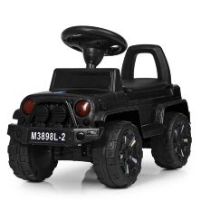 Машина каталка толокар BAMBI M 3898L-2 музичний шкіряне сидіння чорний**
