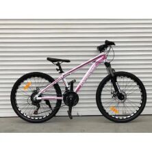 Велосипед спортивний гірський Crosser Solo колеса 29 дюймів рама алюміній сіро-блакитний