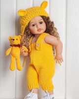 Вінілова лялька ручної роботи музична Reborn 61 Doll зі справжнім волоссям (музичний чіп, видає звуки)