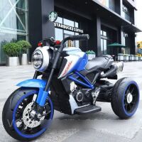 Дитячий електромобіль мотоцикл трицикл Bambi T-7236 на EVA колесах / білий