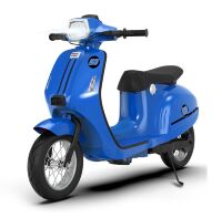 Дитячий електромобіль Мотоцикл M 6017AL-4 скутер Vespa Sport шкіряне сидіння двигун 350W синій