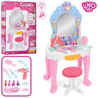 Дитячий туалетний столик, Трюмо для дівчинки LIMO TOY 7940 зі стільчиком і аксесуарами / рожевий**