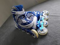 Ролики Дитячі Сині розсувні Profi A 12091-M розмір (34-37)