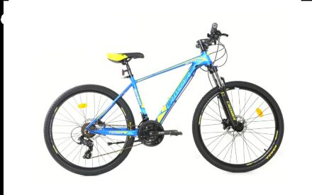 Спортивний Гірський алюмінієвий велосипед 26д Crosser MT-036 з дисковими гальмами/Shimano Tourney/синій