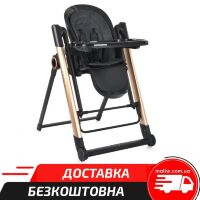 Дитячий Стільчик-гойдалка для годування EL CAMINO ME 1102 DEBUT Posh Black на керуванні з таймером / чорний