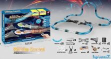 Автотрек трубопровідний D 2085-2 на радіокеруванні 2 машинки 107 елементів світловий ефект