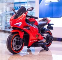 Дитячий електромобіль мотоцикл M 5056 EL-3 Ducati MP3+USB, AUX, шкіряне сидіння, світло, звук / червоний
