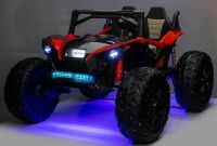Дитячий електромобіль Джип 4WD M 4971EBLR-2(24V) Позашляховик двомісний, шкіряне сидіння, червоний