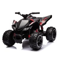 Дитячий електро-квадроцикл M 5775E-2 Електромобіль колеса EVA, 2 мотори, музика, світло, чорний