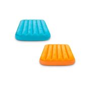 Надувний велюровий матрац ліжко INTEX 64132 з вбудованим насосом