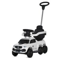 Дитяча машинка каталка-толокар від педалі M 5900EBLR-1 електромобіль з батьківською ручкою, білий