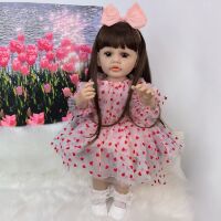 Музична вінілова лялька ручної роботи Reborn Doll зі справжнім волоссям (музичний чіп, видає звуки)