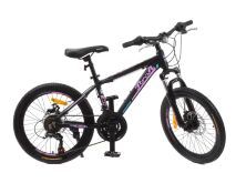 Алюмінієвий дитячий двоколісний велосипед PROFI 20 дюймів G20OPTIMAL A20.2 SHIMANO / колір чорно(мат)-рожевий*
