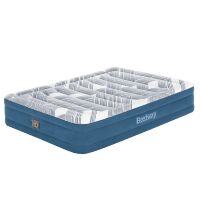 Надувний велюровий матрац-ліжко BESTWAY Queen 6712Y розмір 203-152-36см з вбудованим електронасосом