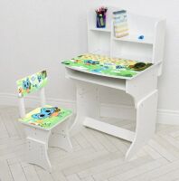 Дитяча парта регульована шкільна зі стільцем 904-126(UA) малюнок Котики**