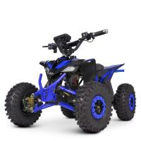 Дитячий електро квадроцикл HB-EATV08-350-4 на надувних колесах синій
