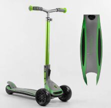 Дитячий триколісний СКЛАДАНИЙ самокат Best Scooter G-32203 MAXI колеса світяться / зелений