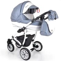Дитяча коляска 2в1 AVALON BUENO Сіро-біла