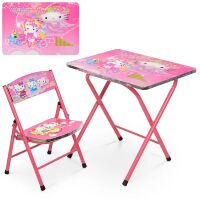 Дитячий столик зі стільчиком Bambi A19-HK Hello Kitty рожевий складаний**