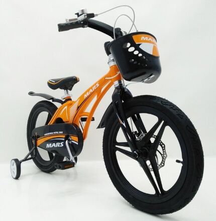Велосипед дитячий двоколісний MARS-18 Помаранчевий дискові гальма колеса 18 дюймів