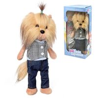 Інтерактивне тварина М'яка іграшка Песик з нарядом "Топік Гарнюня" M 3918 UA музична/лапки на магніті