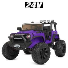 Дитячий двомісний електромобіль машина джип квадроцикл баггі Bambi Racer M 4296EBLR-9(24V) фіолетовий**