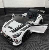 Дитячий електромобіль одномісний Машина M 5112EBLR-1 Мерседес шкіряне сидіння білий