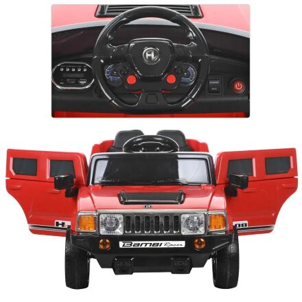 Дитячий електромобіль Hummer M 3403EBLR-3 червоний