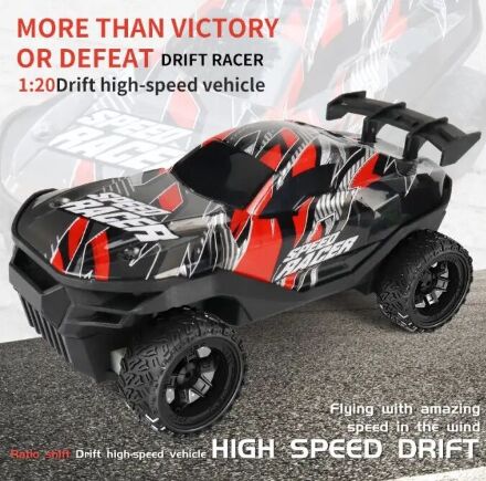 Дитяча Дрифт машинка на радіокеруванні зі змінними колесами та підсвічуванням 33633 Червона