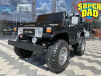 Дитячий електромобіль Джип M 4968EBLR-2(24V) 4WD Toyota двомісний, шкіряне сидіння, 4 мотори, чорний