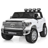 Дитячий двомісний електромобіль Джип JJ2266AEBLR-1 Toyota Tundra шкіряне сидіння, білий