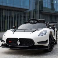 Дитячий одномісний електромобіль M 5105EBLR-1 Maserati MC20 GT2 шкіряне сидіння, 4 мотори, білий