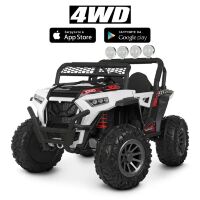 Дитячий двомісний електромобіль машина джип квадроцикл баггі Bambi Racer 4WD M 4453EBLR-1 білий**